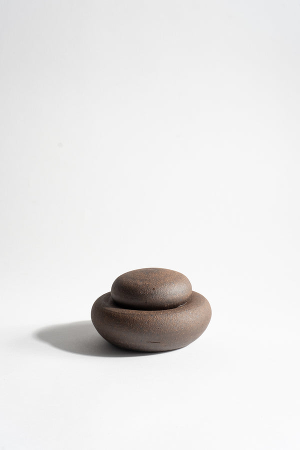 Mini Brown Ceramic Container