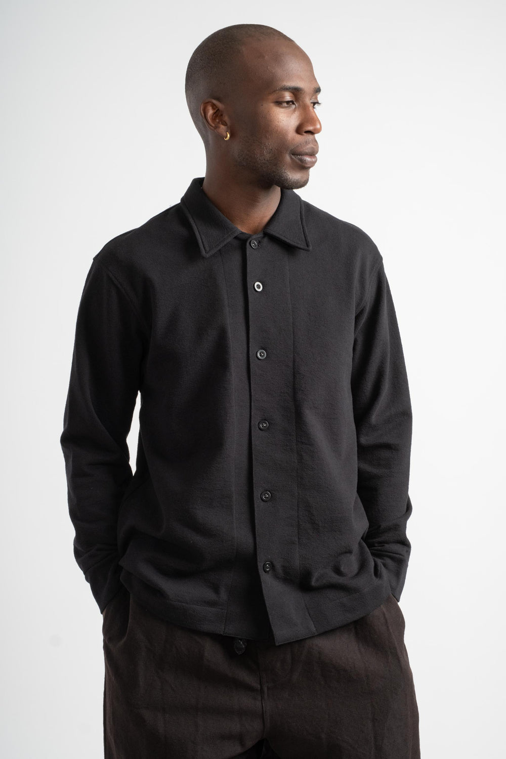 Francisco Button Down Shirt in Black