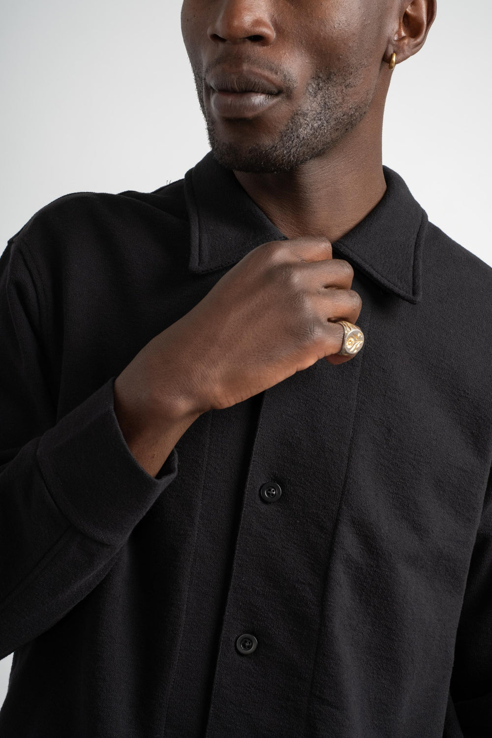 Francisco Button Down Shirt in Black