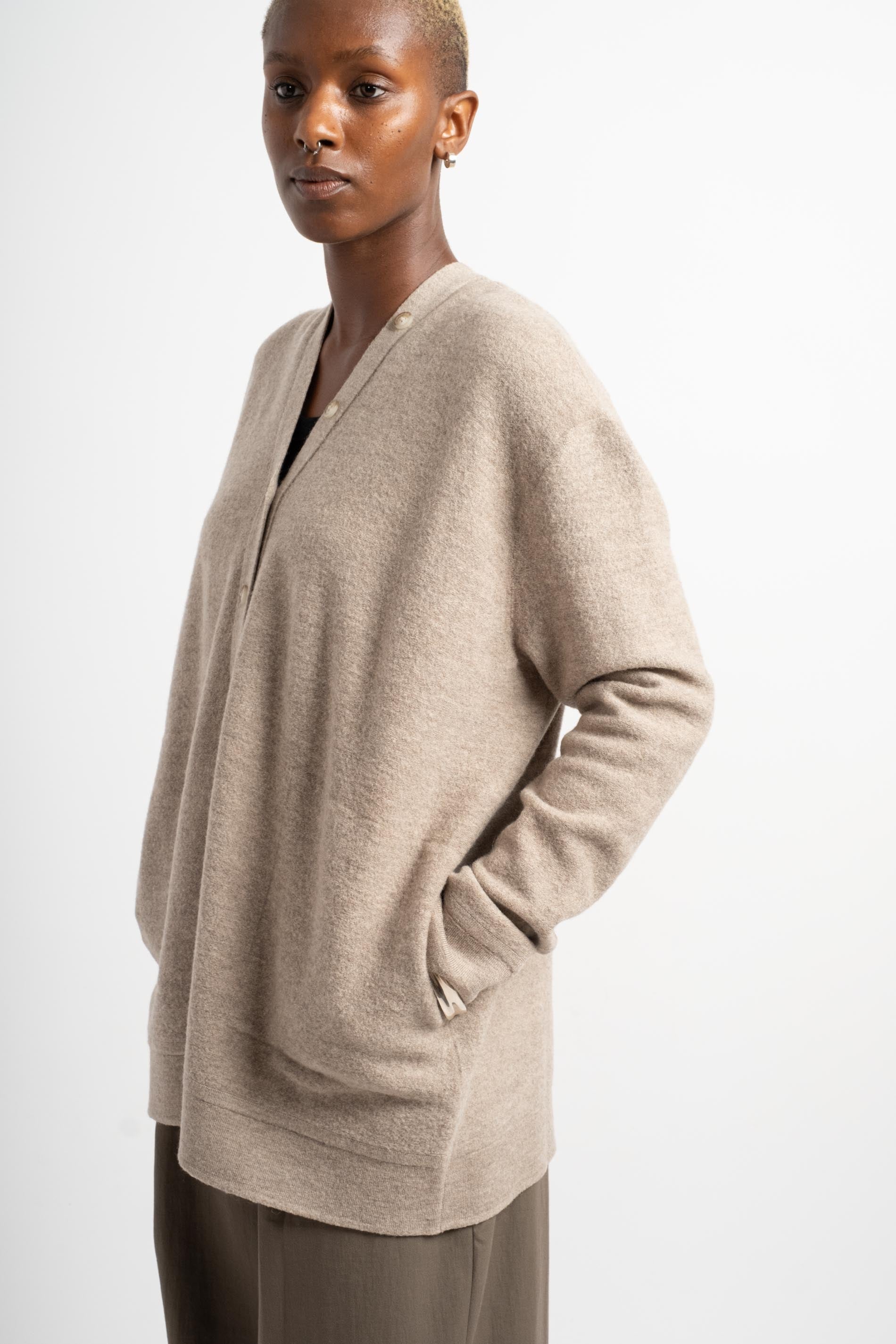 Lauren Manoogian New Button Cardigan in Dust RELIQUARY