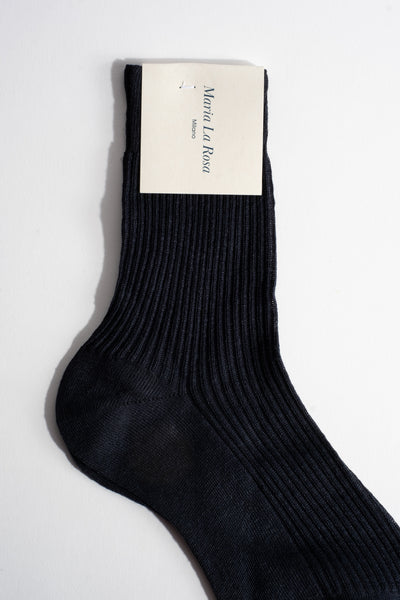 Linen Sock in Navy