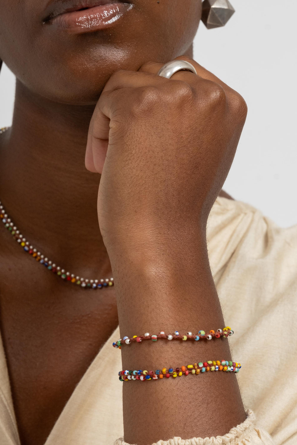 Minetta Designs Beaded Bracelet No. 1 on Model