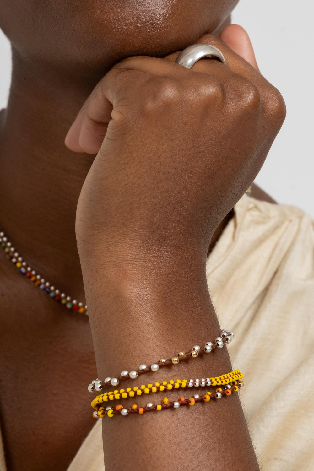 Minetta Designs Beaded Bracelet No. 3 on Model