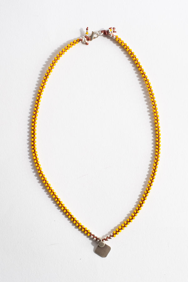 Minetta Designs Yellow Beaded Necklace No. 20