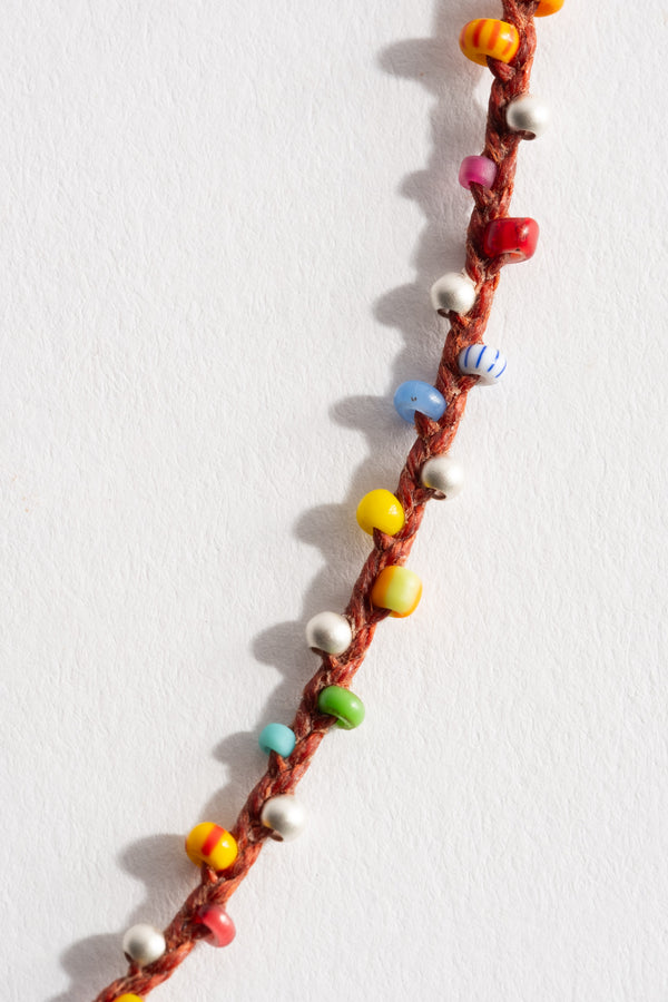 Minetta Designs Multicolor Beaded Necklace Detail