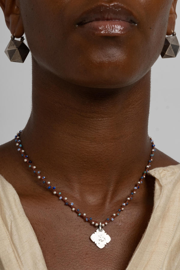 Minetta Designs Beaded Necklace No. 28 on Model