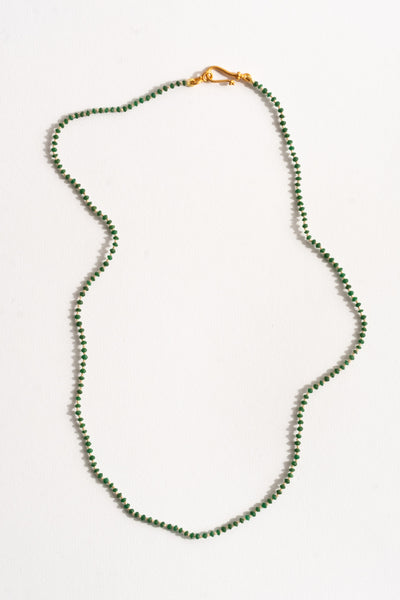 22K + Nephrite Bead Strand