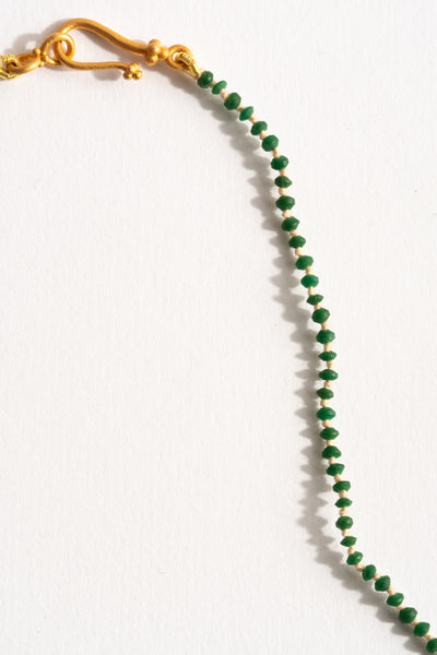 22K + Nephrite Bead Strand
