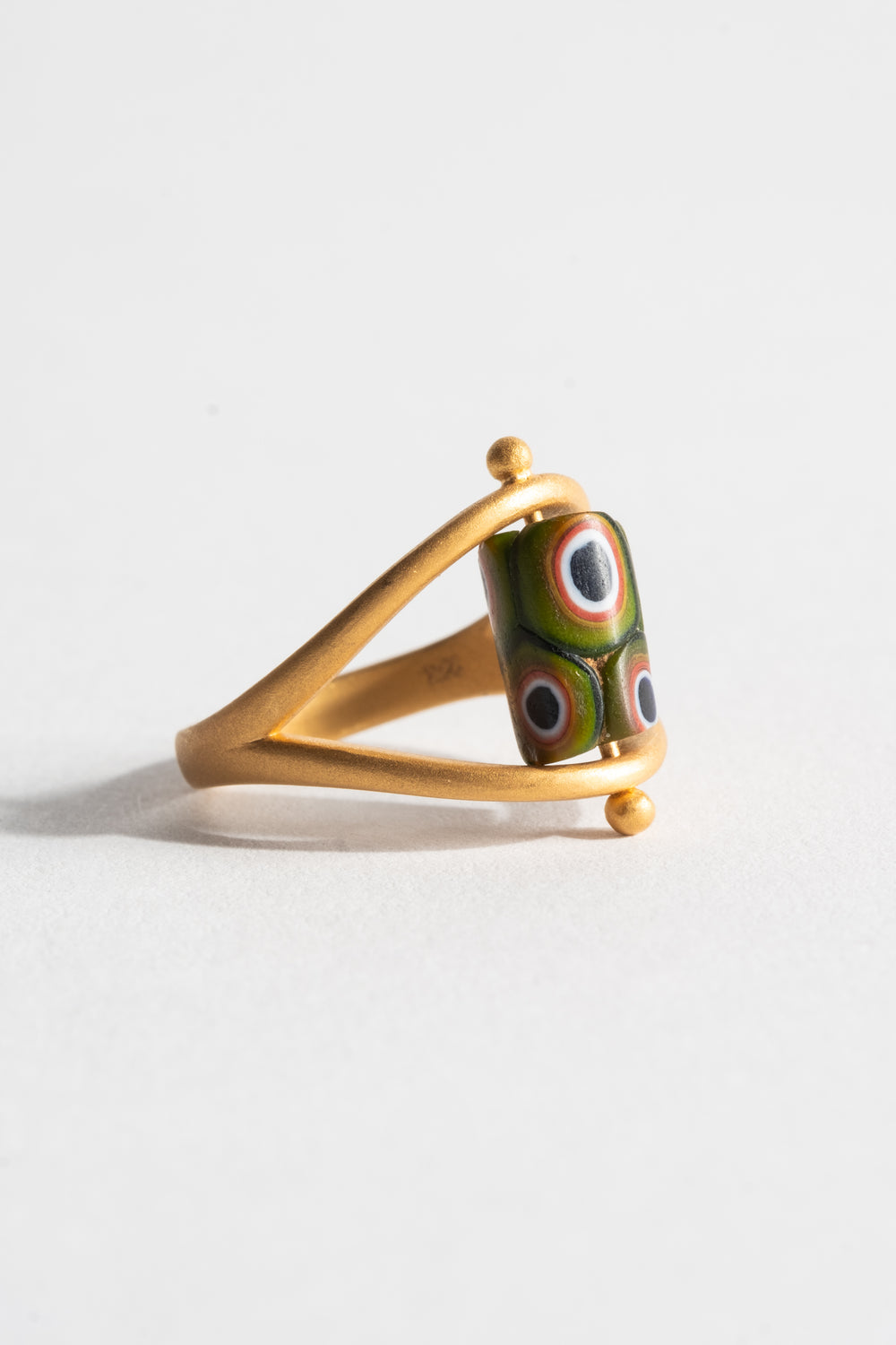 22K Ring with African Bead No. 2