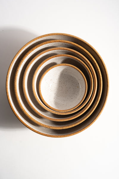 Nesting Bowls in Nude + White