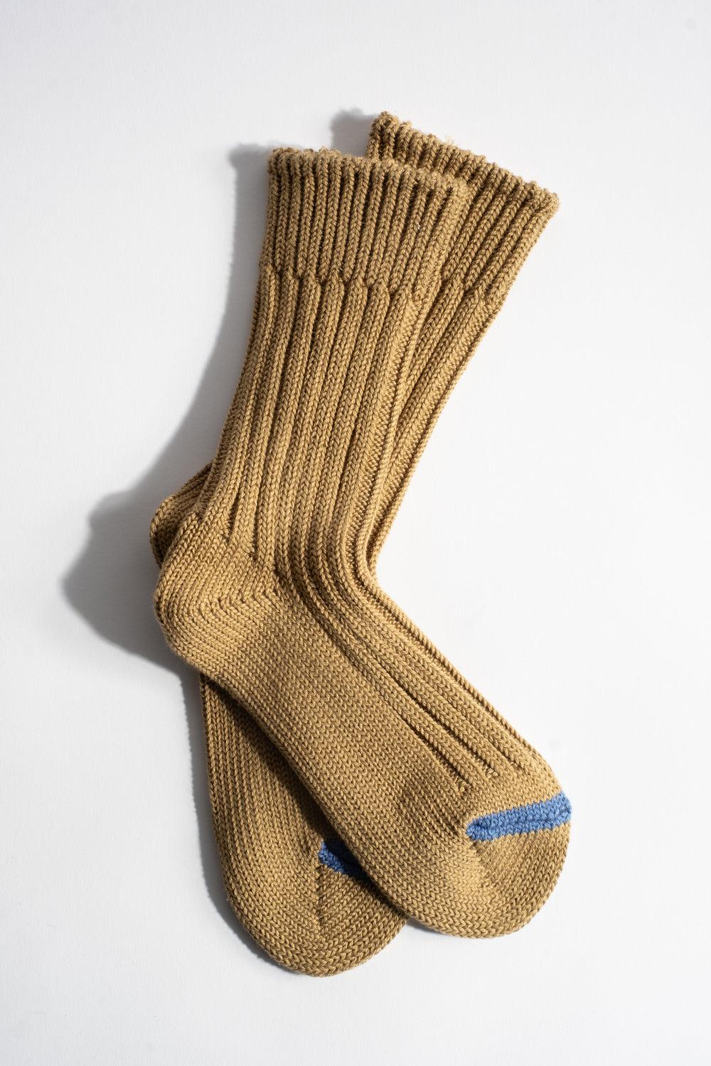 Chunky Ribbed Crew Sock in Olive