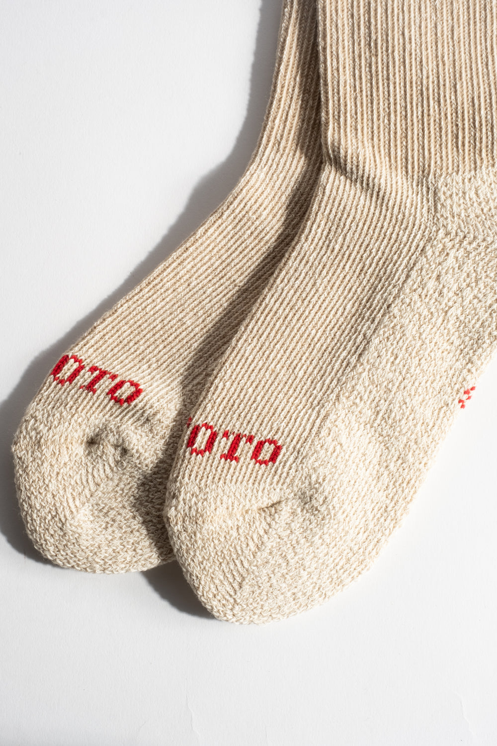 Pile Stripe Marl Sock in Beige + Black Stripe