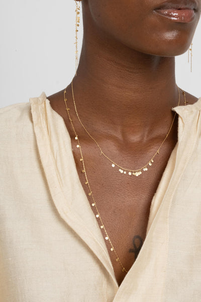 Sia Taylor 18K Birdsong Necklace on Model