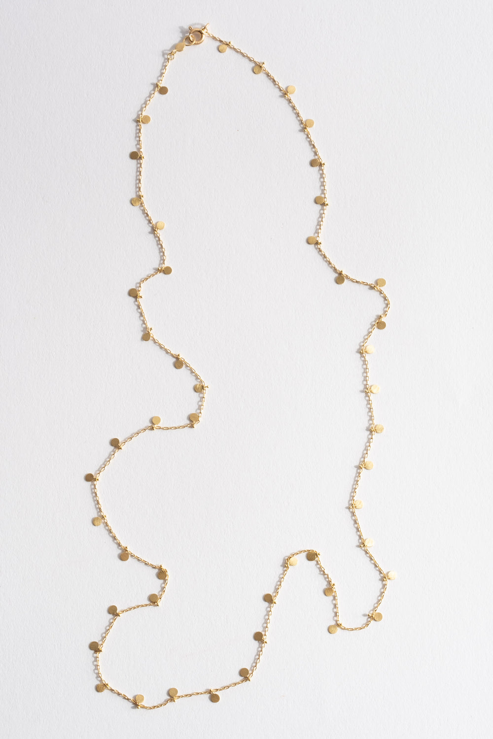 18K Long Dot Necklace