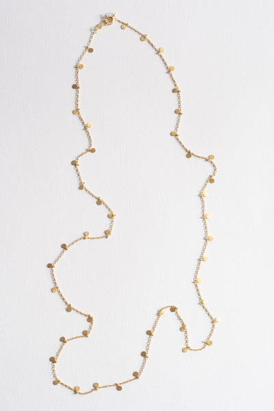 18K Long Dot Necklace