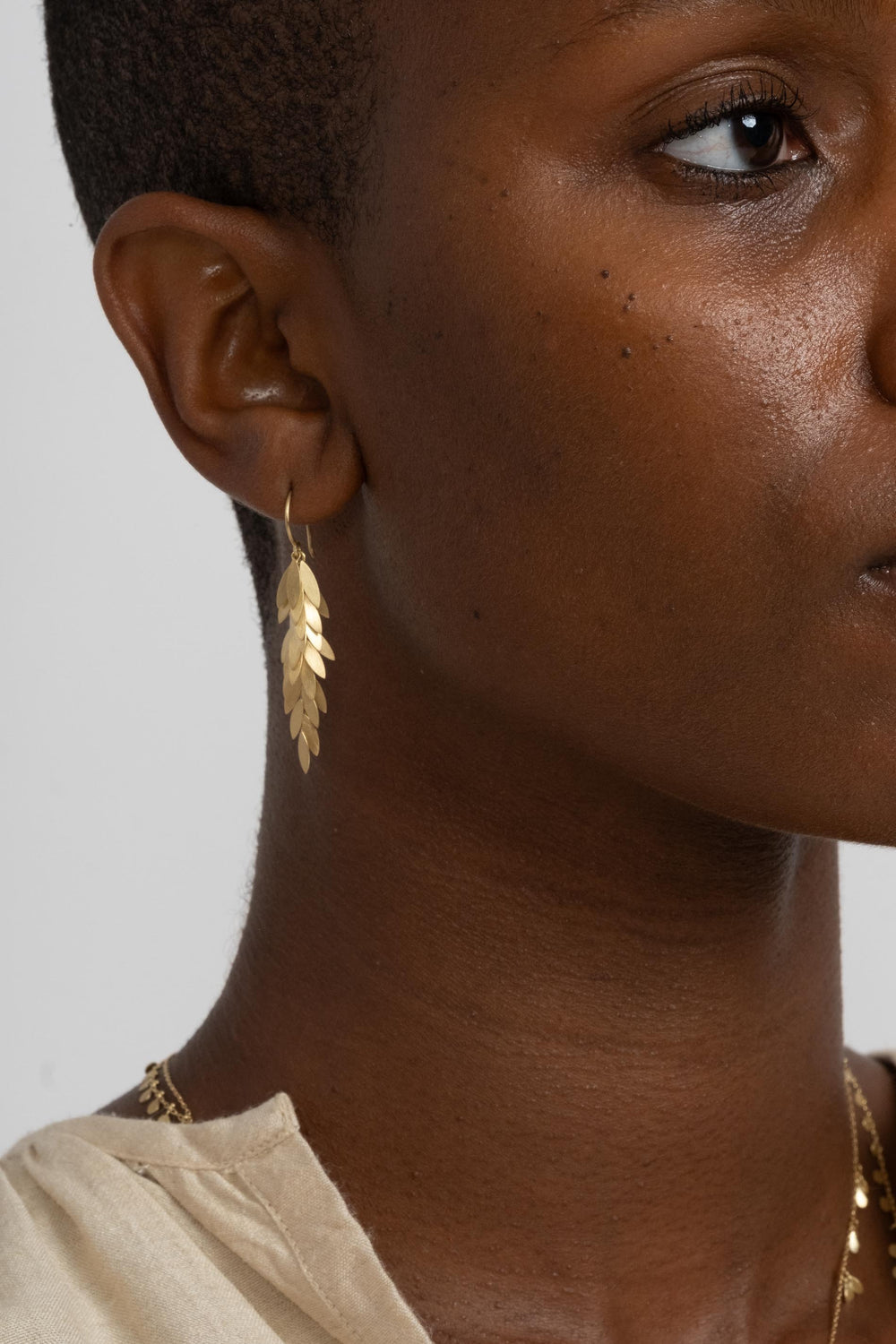 18K Golden Leaf Earrings