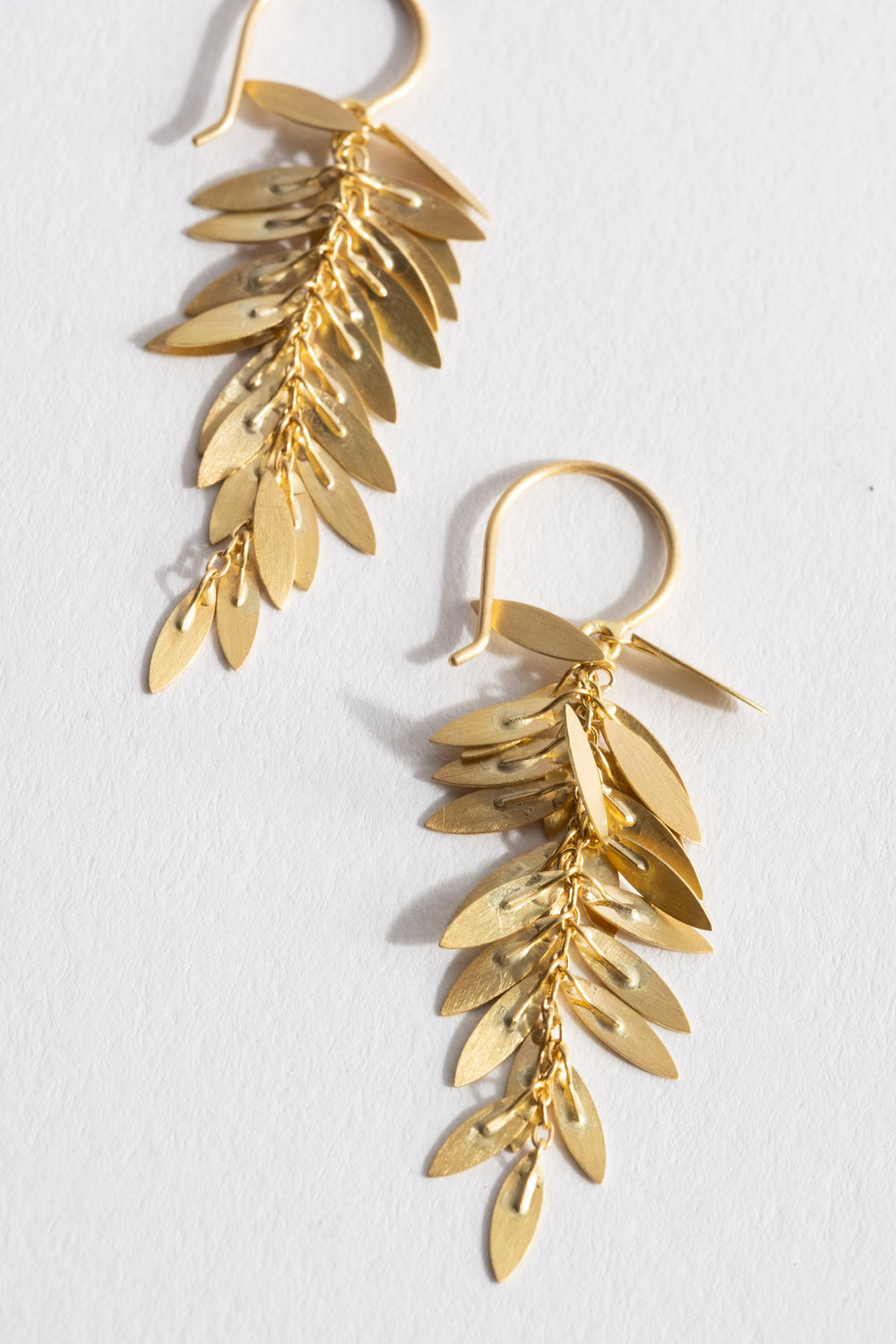 18K Golden Leaf Earrings