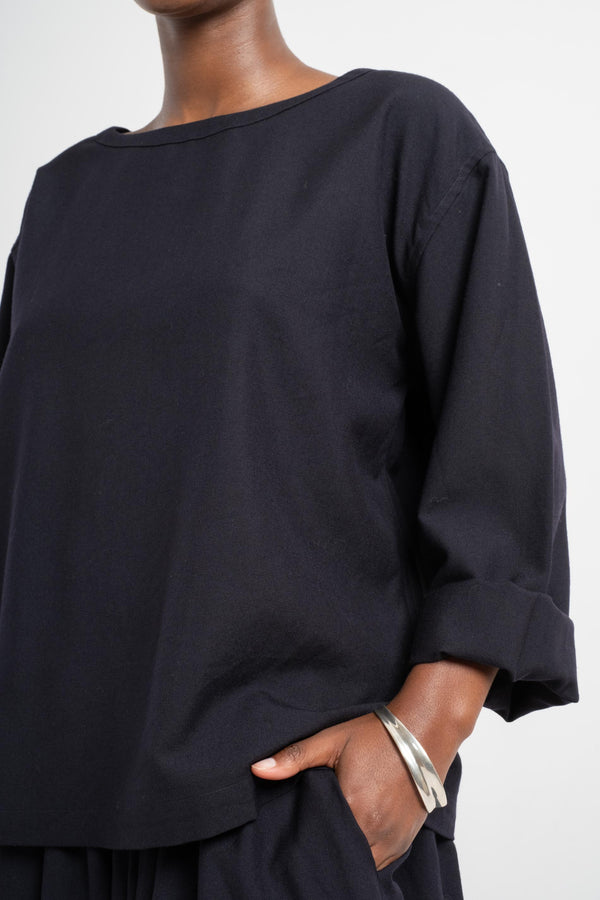 Lui Long Sleeve Top in Deep Navy