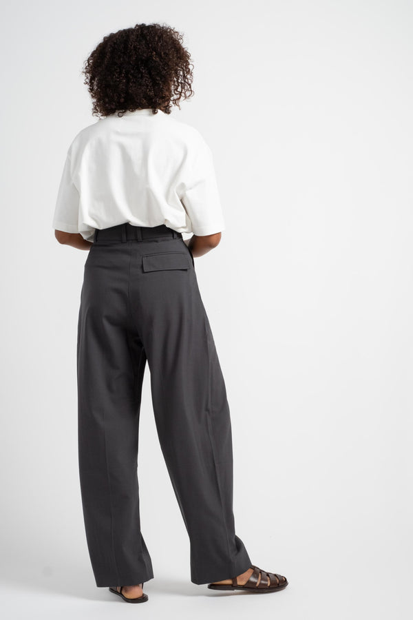 Studio Nicholson Acuna Double Pleat Front Pant in Seal Blue Back