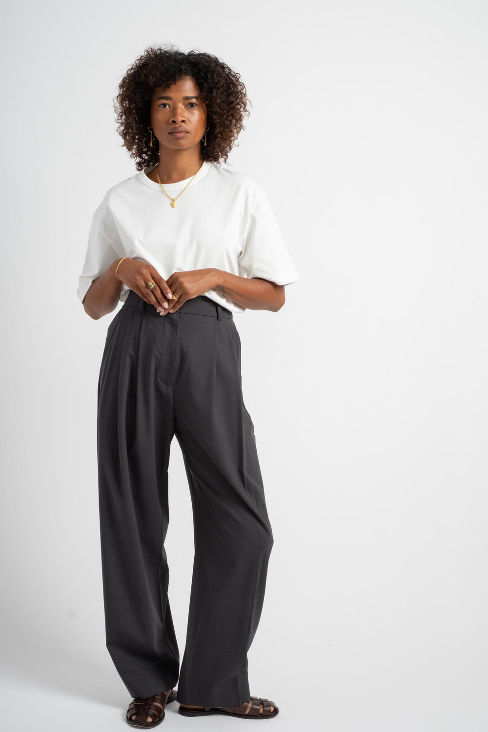 Studio Nicholson Acuna Double Pleat Front Pant in Seal Blue 2