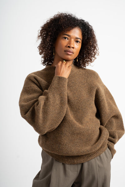 Studio Nicholson Sirio Crewneck in Nutmeg Front