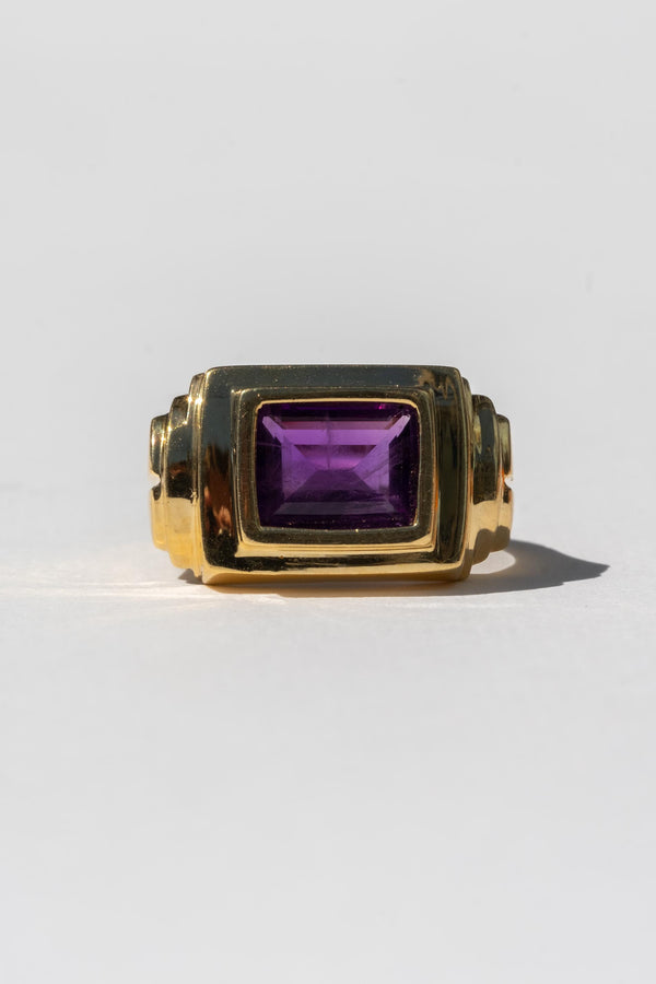 14K Chunky Amethyst Ring