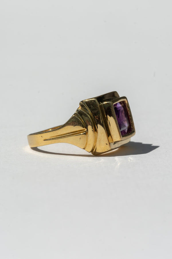 14K Chunky Amethyst Ring