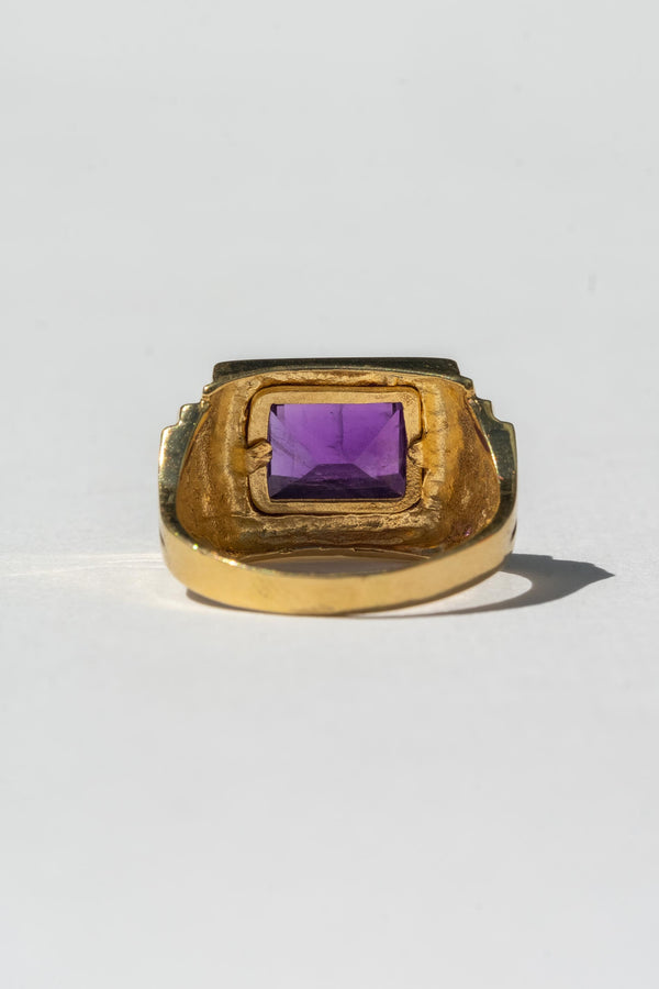 14K Chunky Amethyst Ring