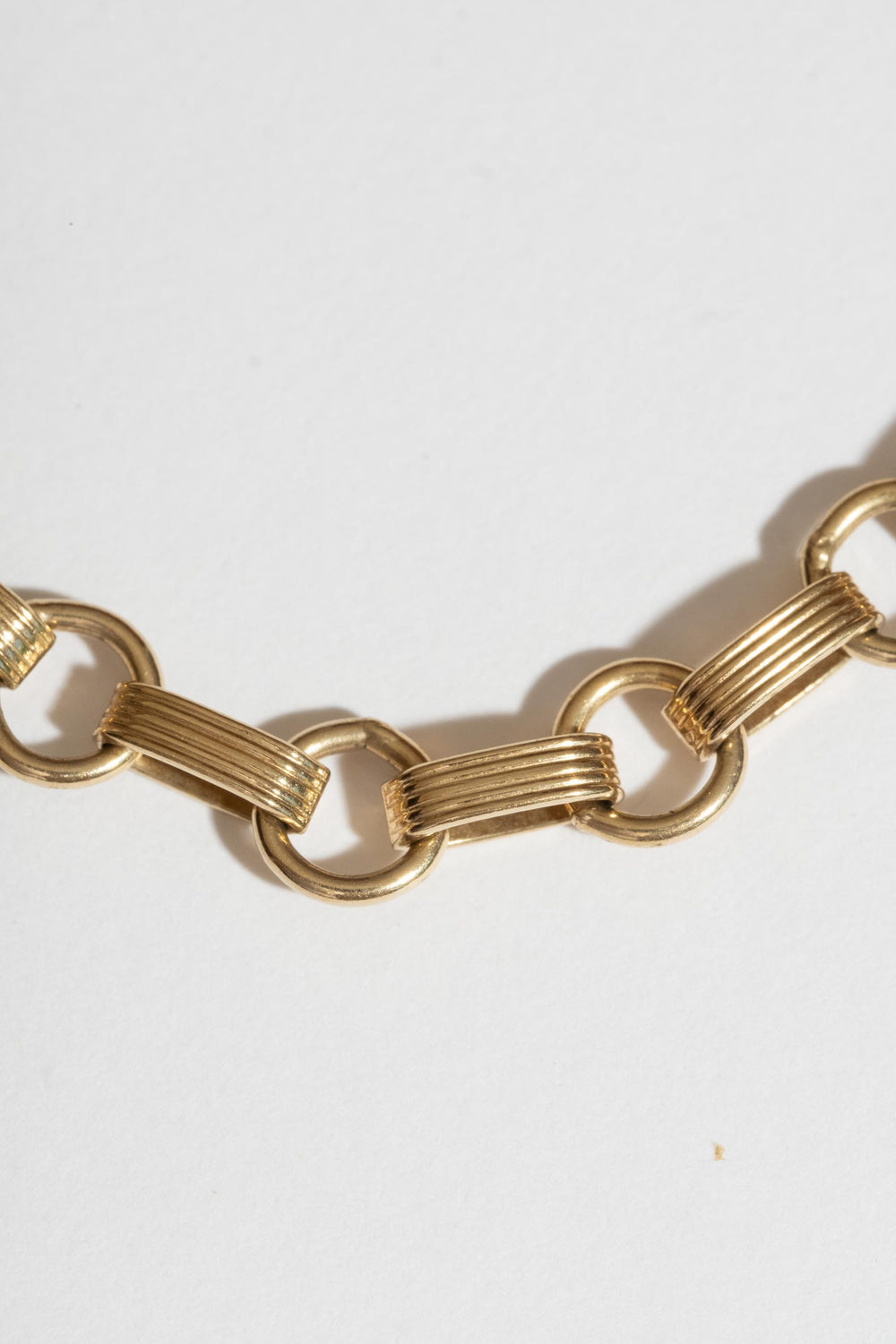 Vintage 14K Paper Chain Link Bracelet Detail