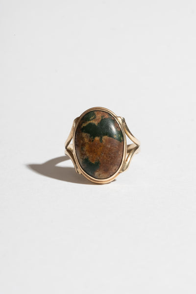 Vintage 14K Victorian Turquoise Ring Front