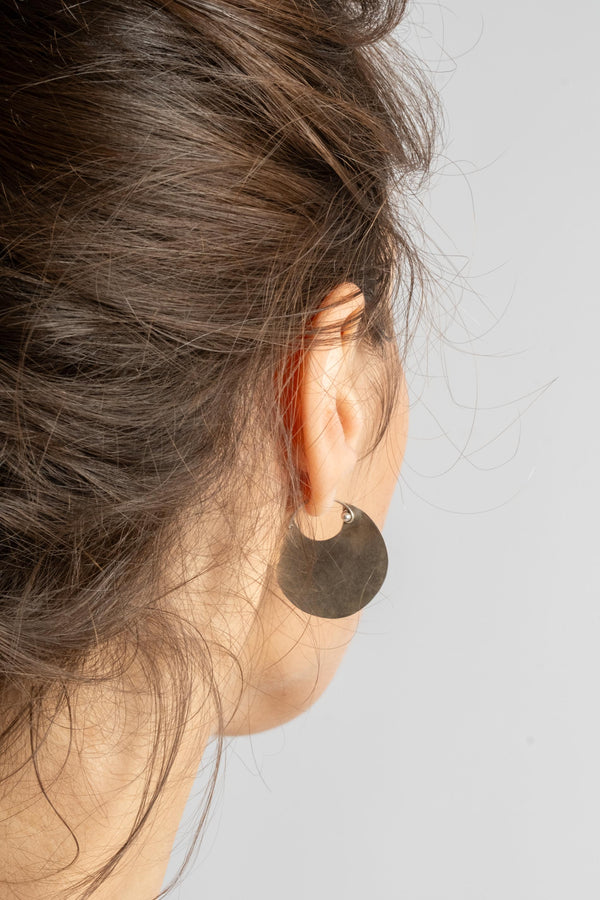 Hammered Sterling Hoops