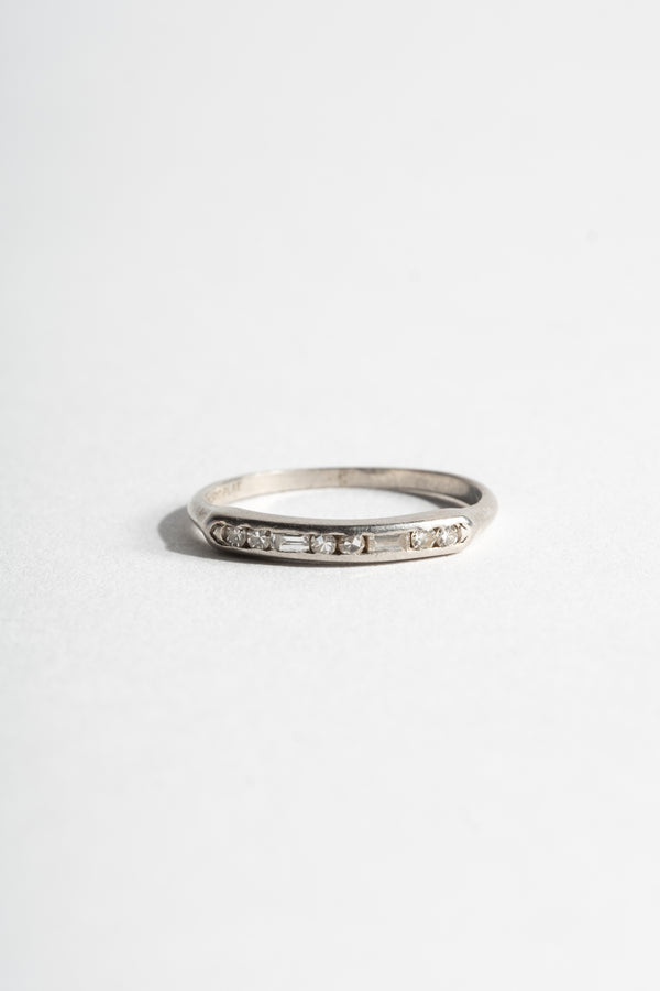 Platinum Deco Mixed Diamond Band