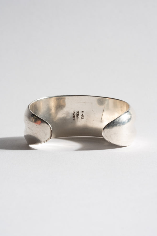 Modern Sterling Concave Cuff