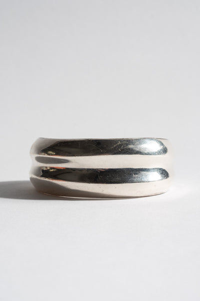 Modern Sterling Concave Cuff