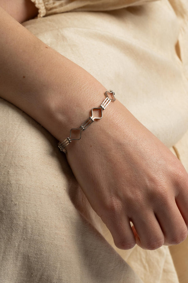 Sterling Modern Link Chain Bracelet