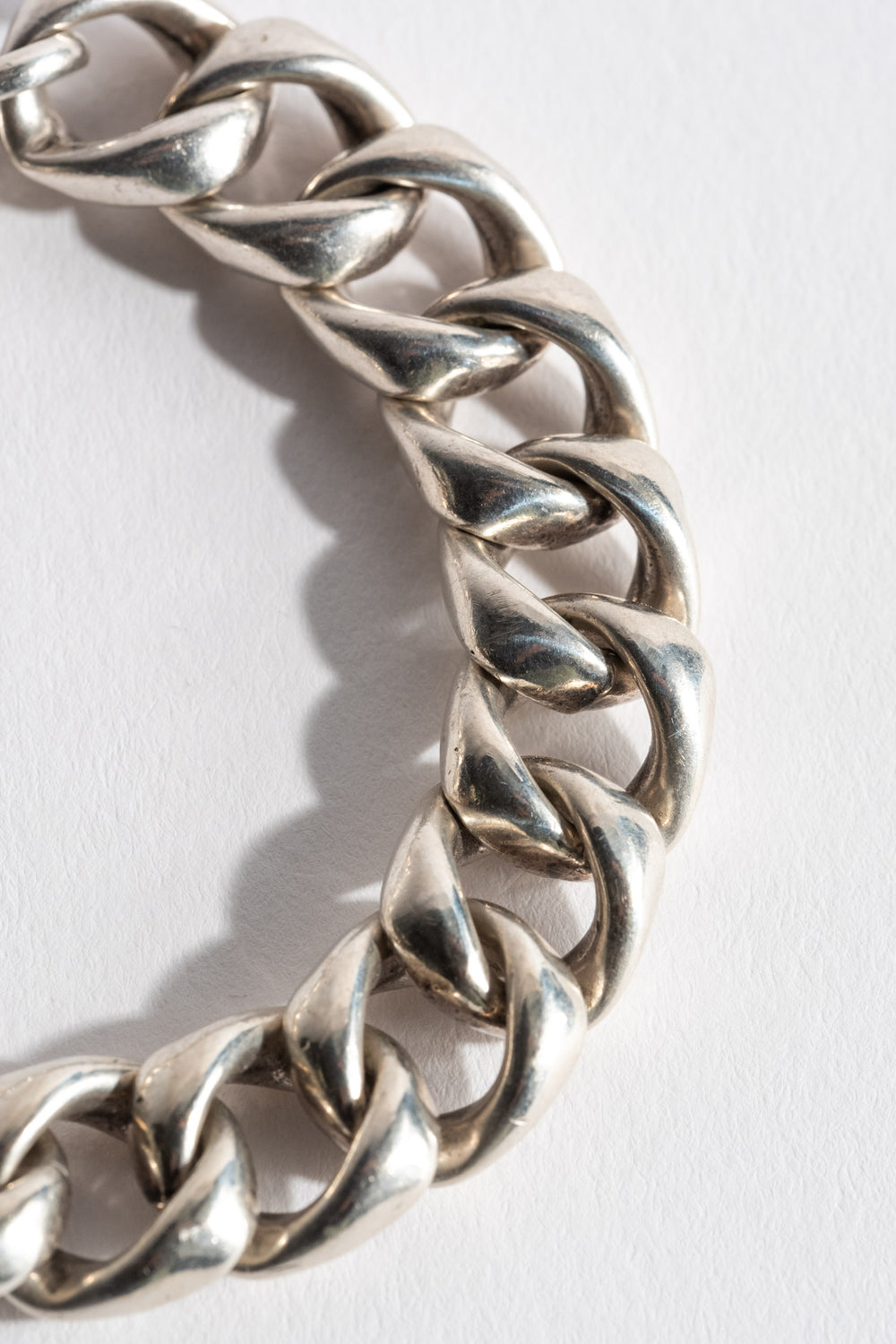 Vintage Sterling Puffy Curb Chain