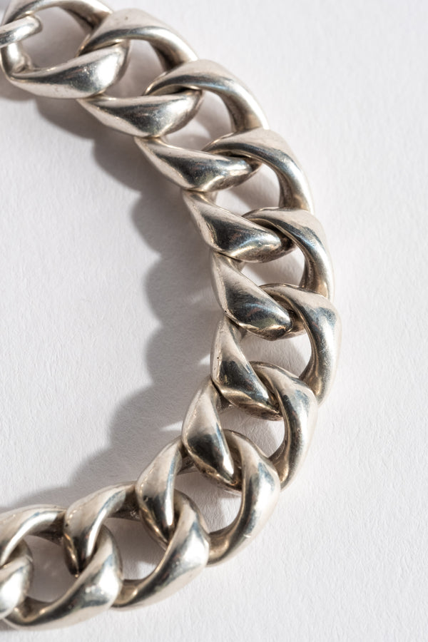 Vintage Sterling Puffy Curb Chain