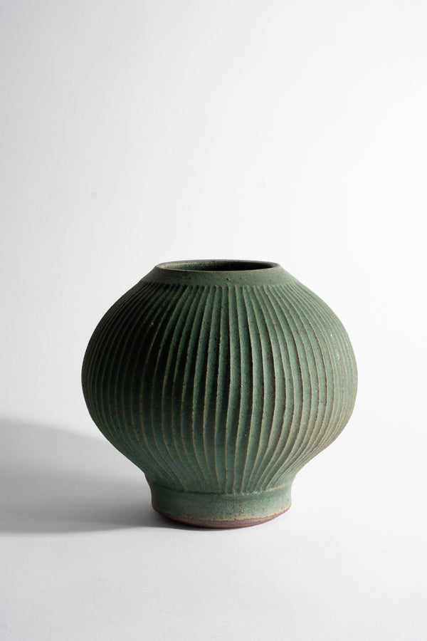 Fluted Orb Vase