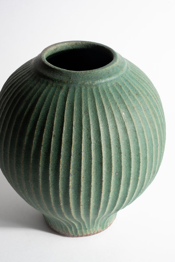 Fluted Orb Vase