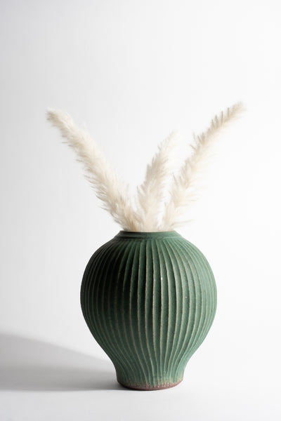 Fluted Orb Vase