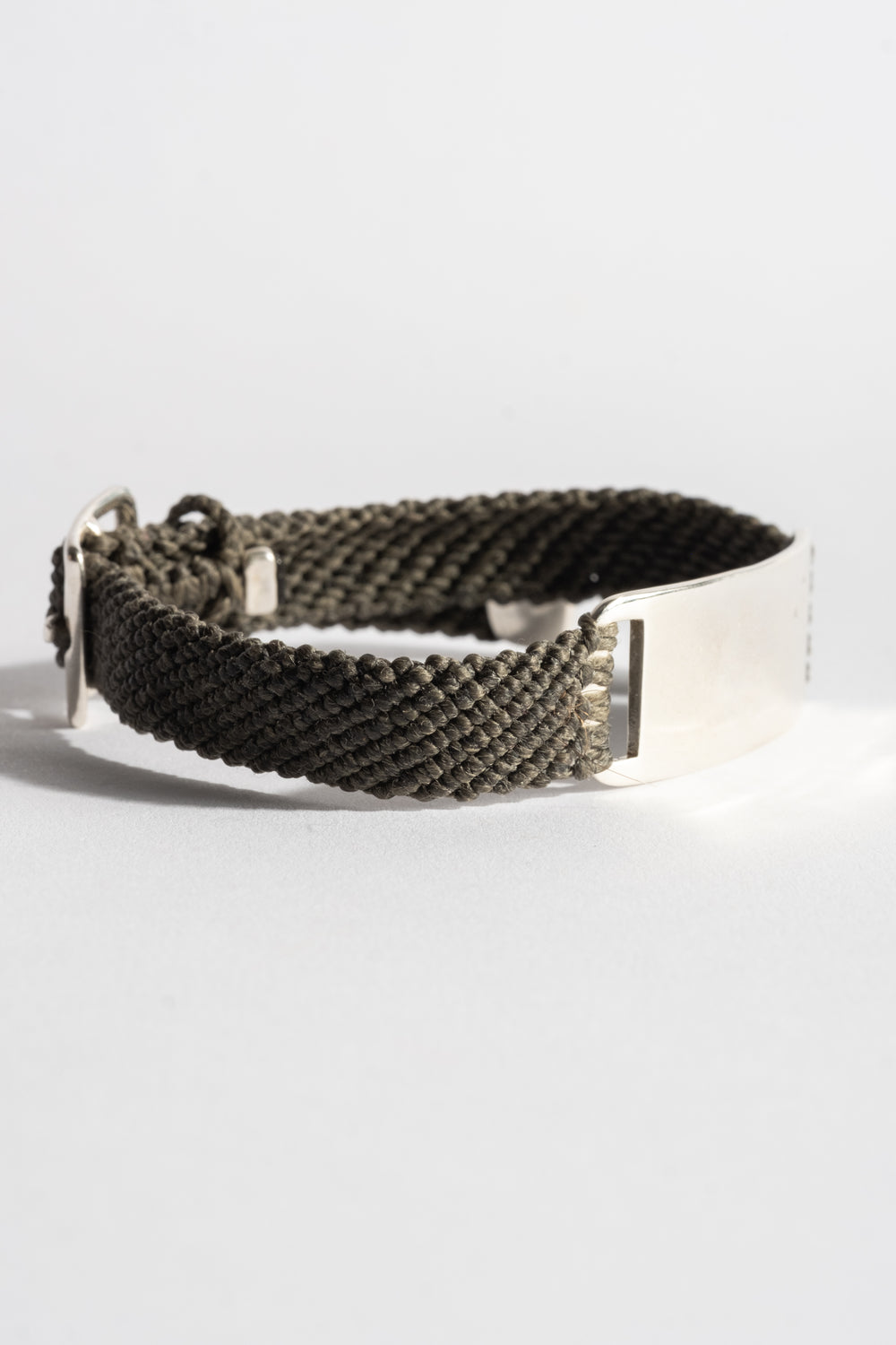 Sterling ID Belt Bracelet in Army
