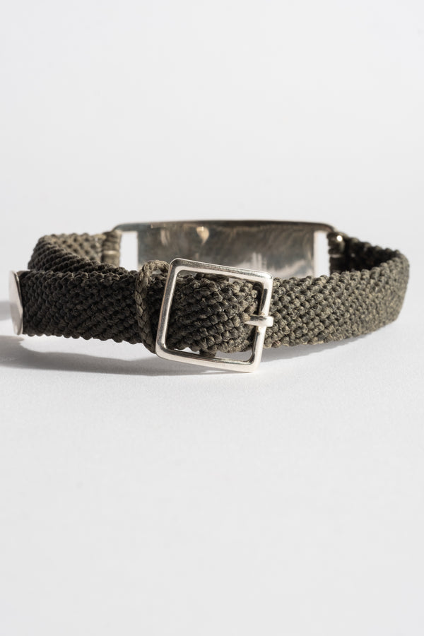 Sterling ID Belt Bracelet in Army