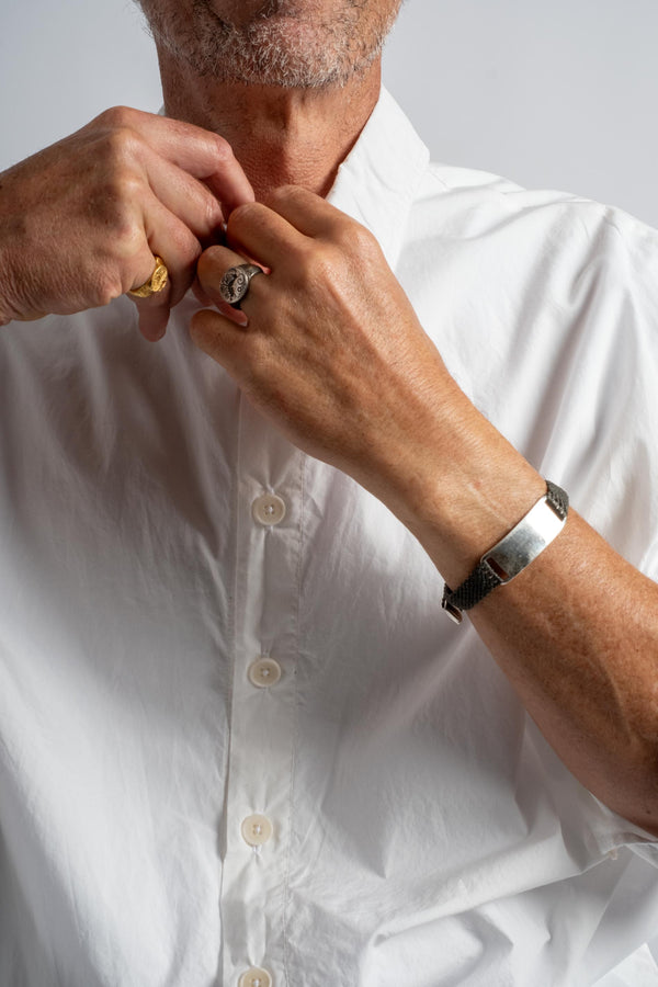Sterling ID Belt Bracelet in Army