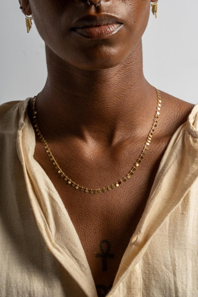 18K Evenly Dotted Necklace