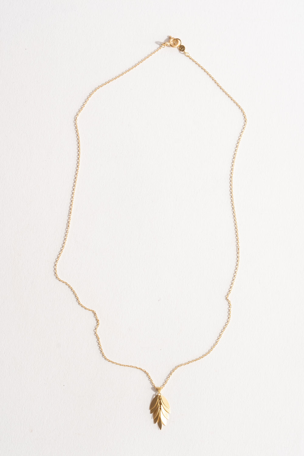 18K Falling Leaf Pendant