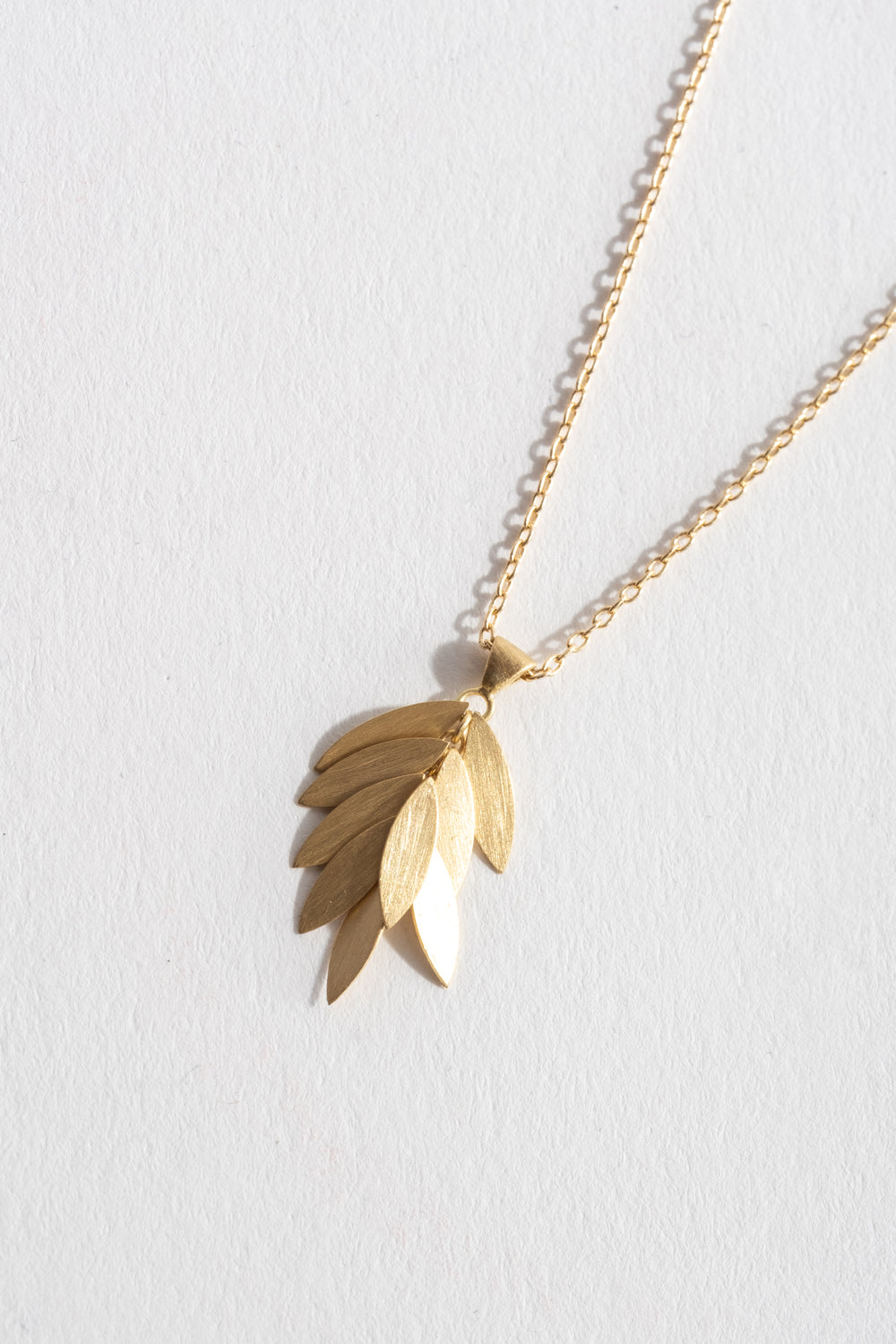 18K Falling Leaf Pendant