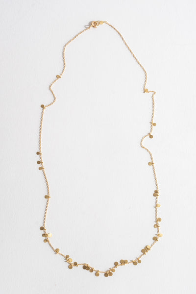 18K Long Random Dots Necklace