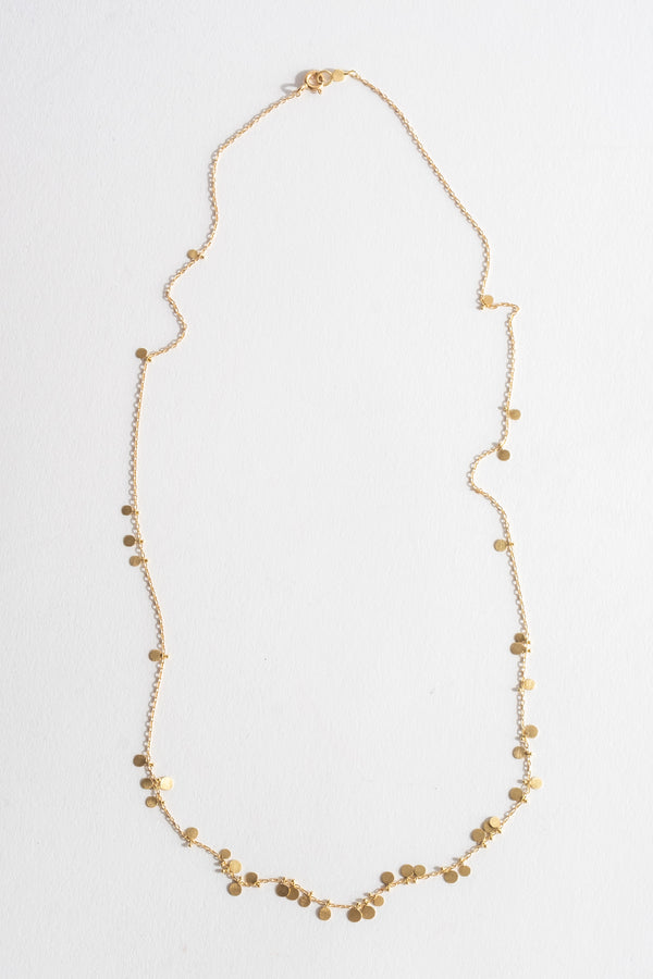 18K Long Random Dots Necklace