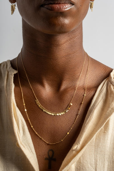 18K Rainbow Dust Necklace