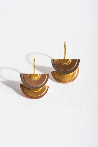 18K Rainbow Sun Halo Earrings